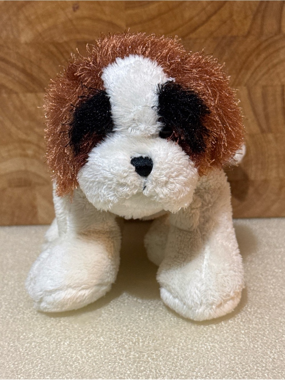 GANZ Brown and White Plush Puppy Dog Toy St. Bernard NO Code